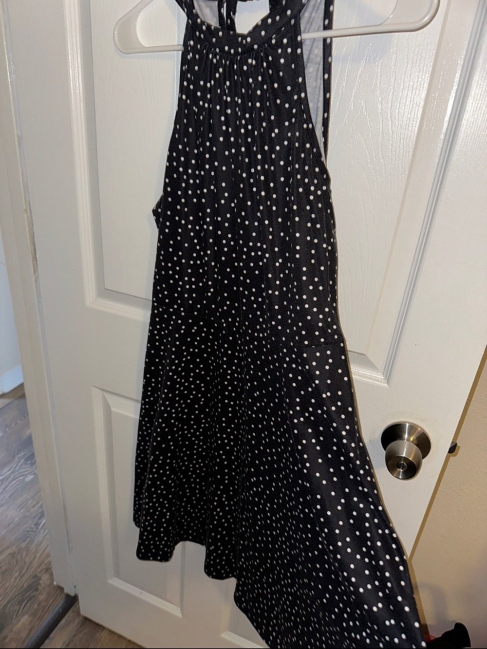 Black Polka Dot Halter Dress